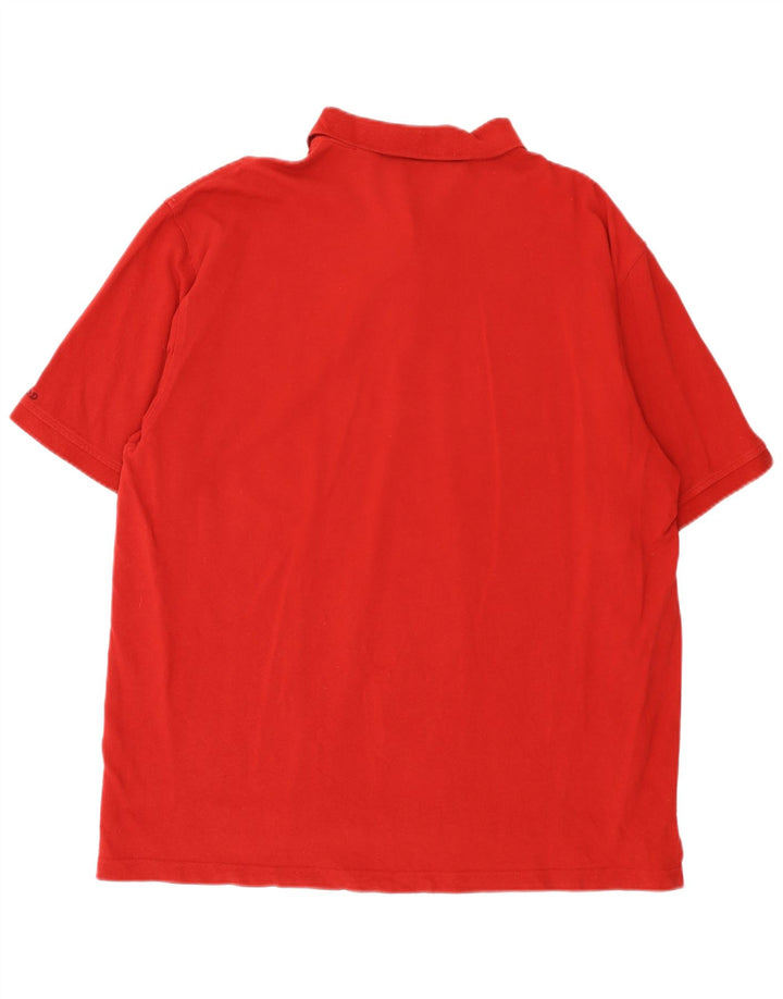Izod Mens Polo Shirt 2XL Red Cotton