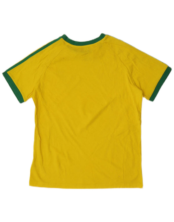 Adidas Chłopięcy T-Shirt Top 13-14 Lat Żółty Bawełniany