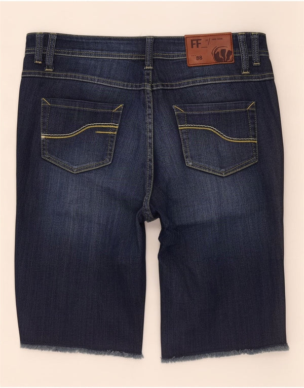 Pantaloncini di jeans da donna Fat Face UK 10 Small W32 Blu navy Cotone