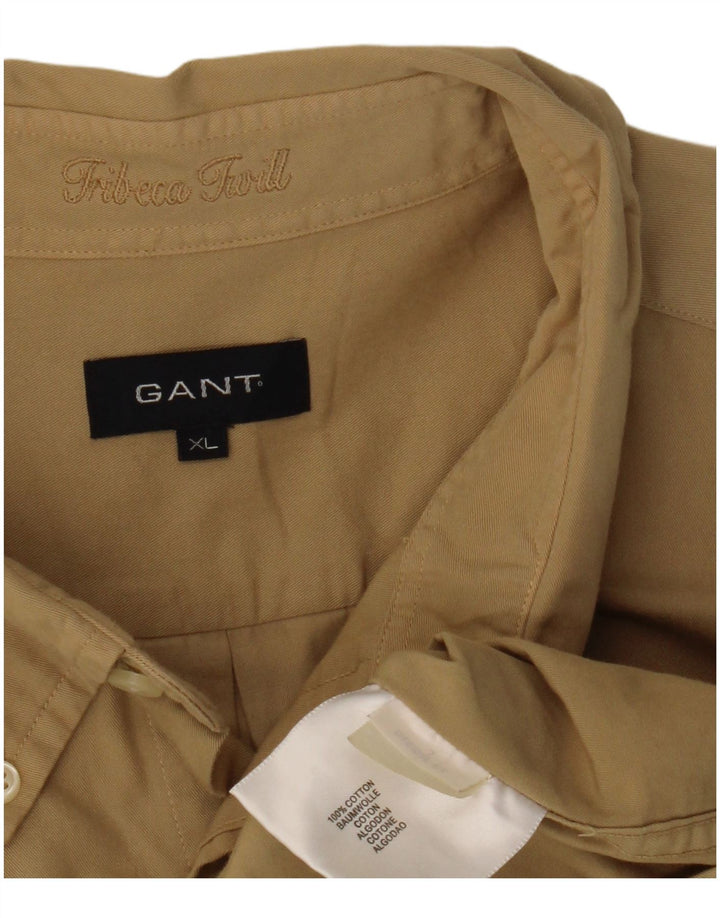 GANT Mens Shirt XL Beige Cotton