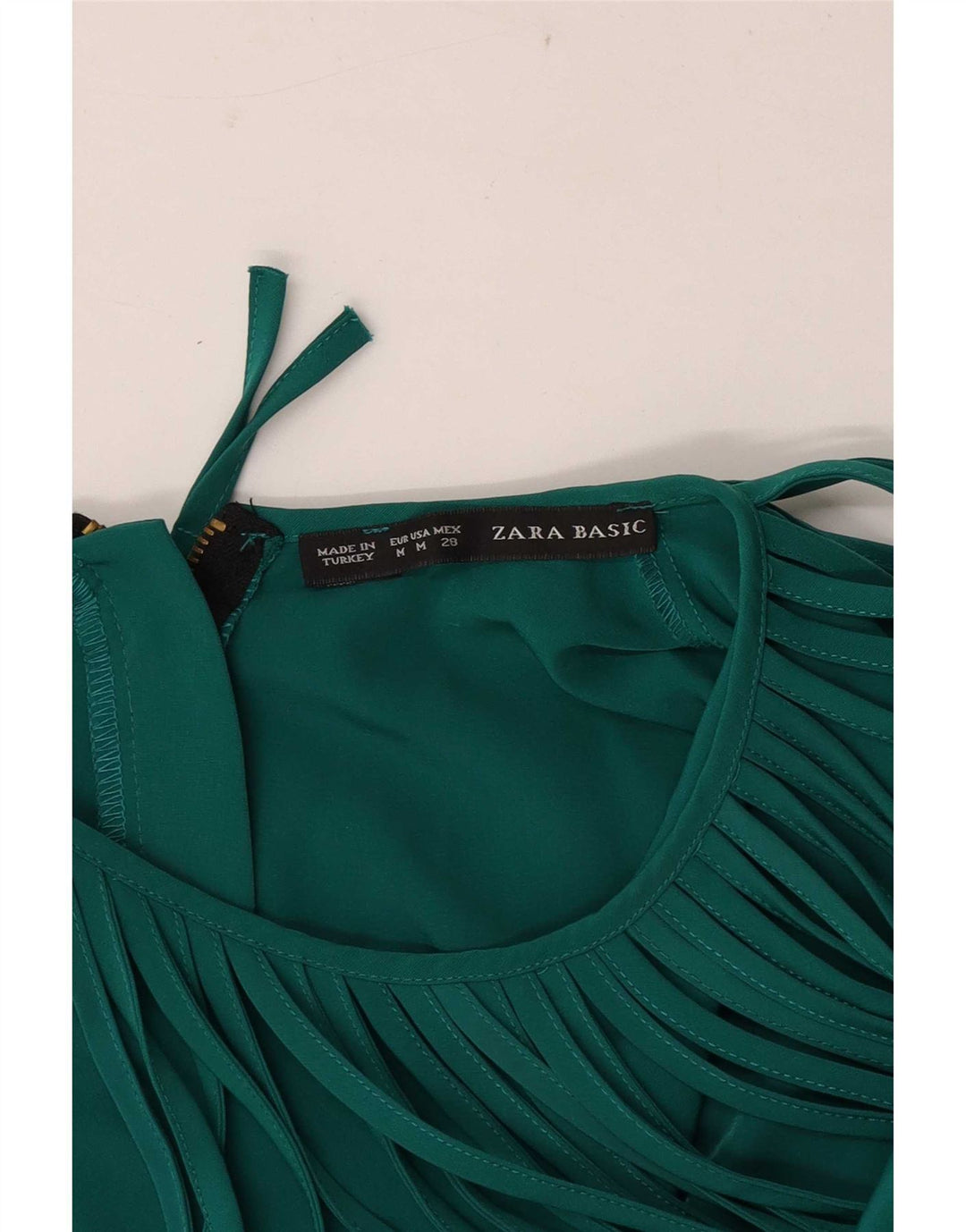 Rochie fără mâneci pentru femei Zara UK 12 verde mediu