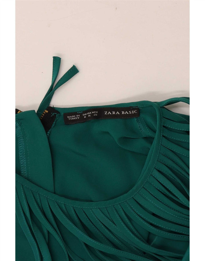 Rochie fără mâneci pentru femei Zara UK 12 verde mediu