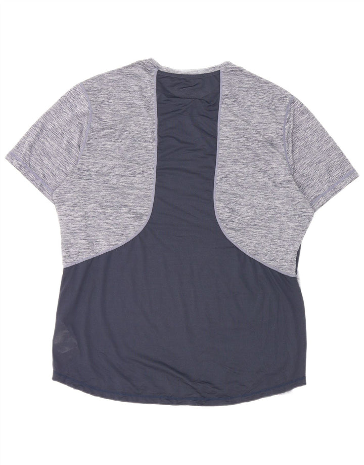 T-shirt da uomo Umbro Top XL poliestere chiazzato blu navy