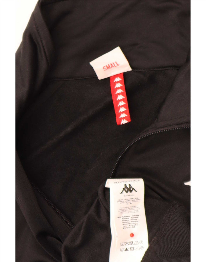 Kappa Mens Graphic Tracksuit Top Jacket Pequeno Preto Colorblock Poliéster