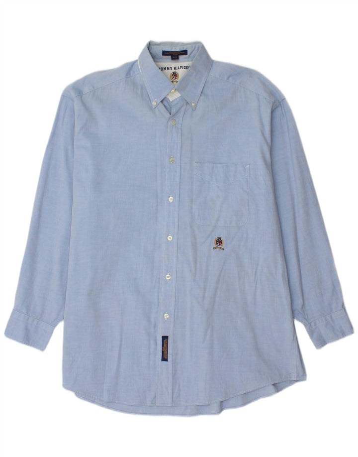 Tommy Hilfiger Herreskjorte str. 16 Large Blue Cotton