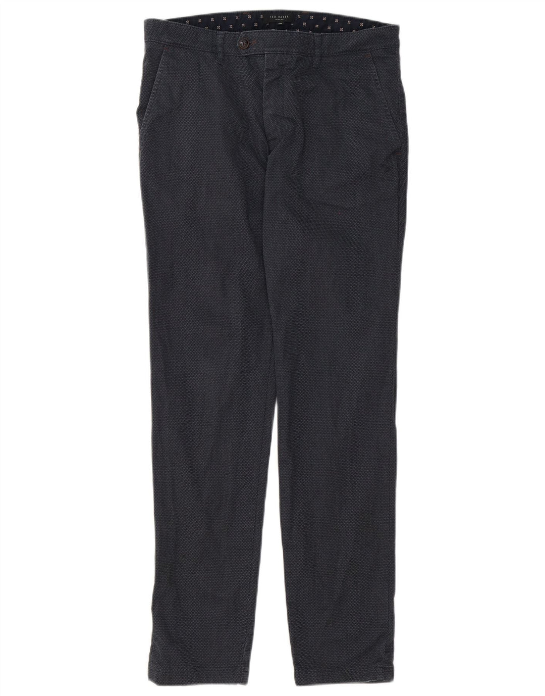Ted Baker Mens Slim Suit Trousers W32 L30 Grey Polyester