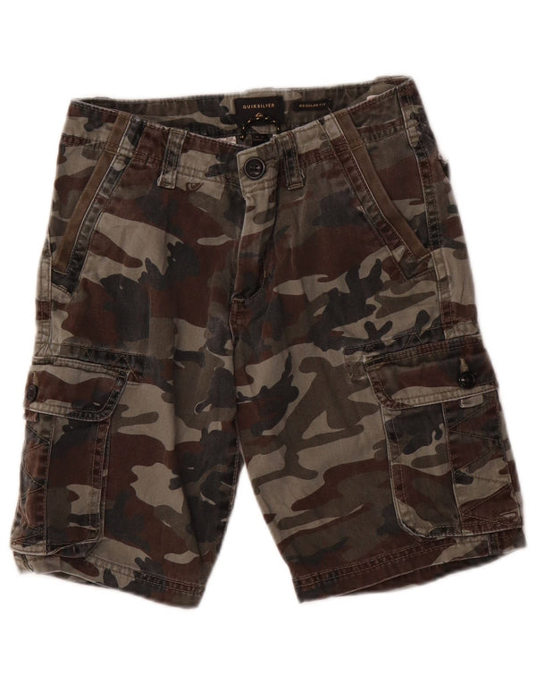 Pantaloncini cargo Quiksilver da ragazzo vestibilità regolare 9-10 anni W25 mimetico kaki