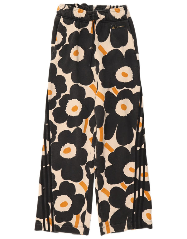 Adidas Pantalon de survêtement Marimekko Graphic pour femme UK 8/10 Small Blanc cassé