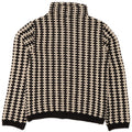 vintage Femme Turtle Neck Jumper Pull EU 38/40 Moyen Noir Rayé