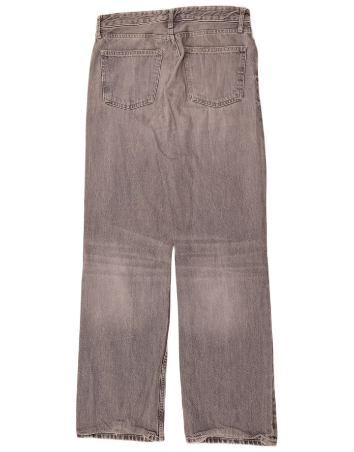 Zara Womens Straight Jeans EU 38 Small W28 L34 Grey Cotton