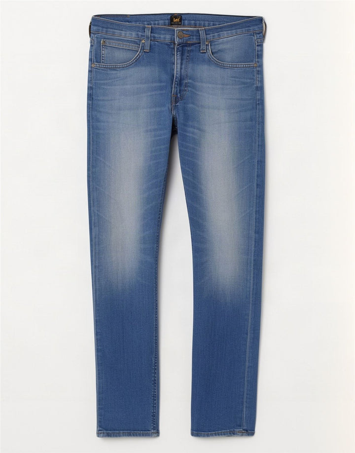 Lee Męskie Luke Slim Jeans W32 L32 Niebieskie bawełniane