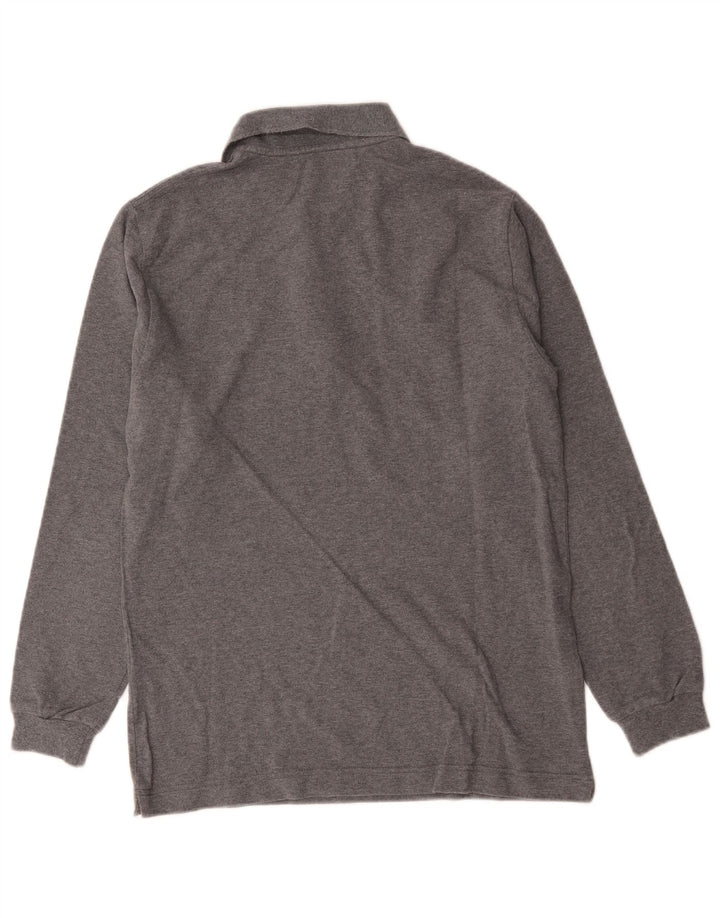 Kappa Mens Long Sleeve Polo Shirt Small Grey Cotton