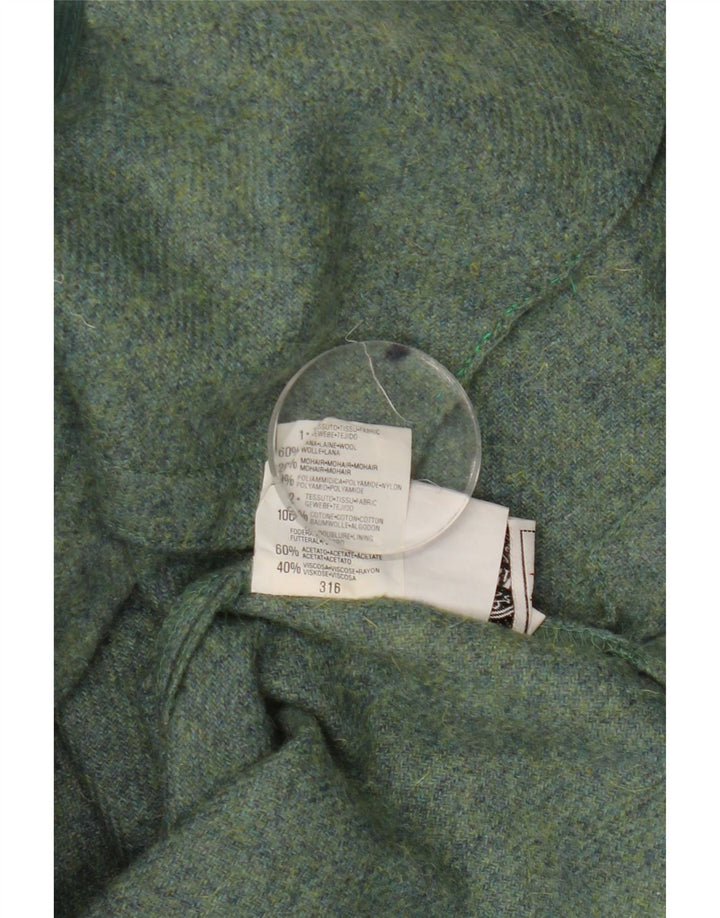 Ny Penny Womens Hooded Utility Jacket IT 42 Medium Green Wool