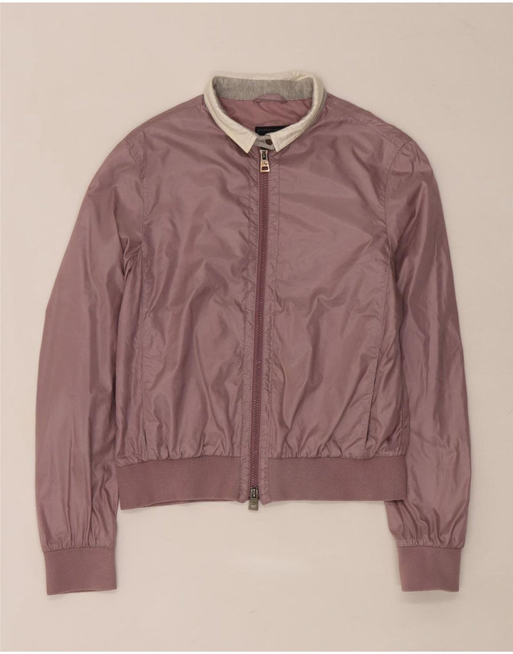 Fay Damen Bomberjacke UK 14 Large Lila Colourblock Polyamid