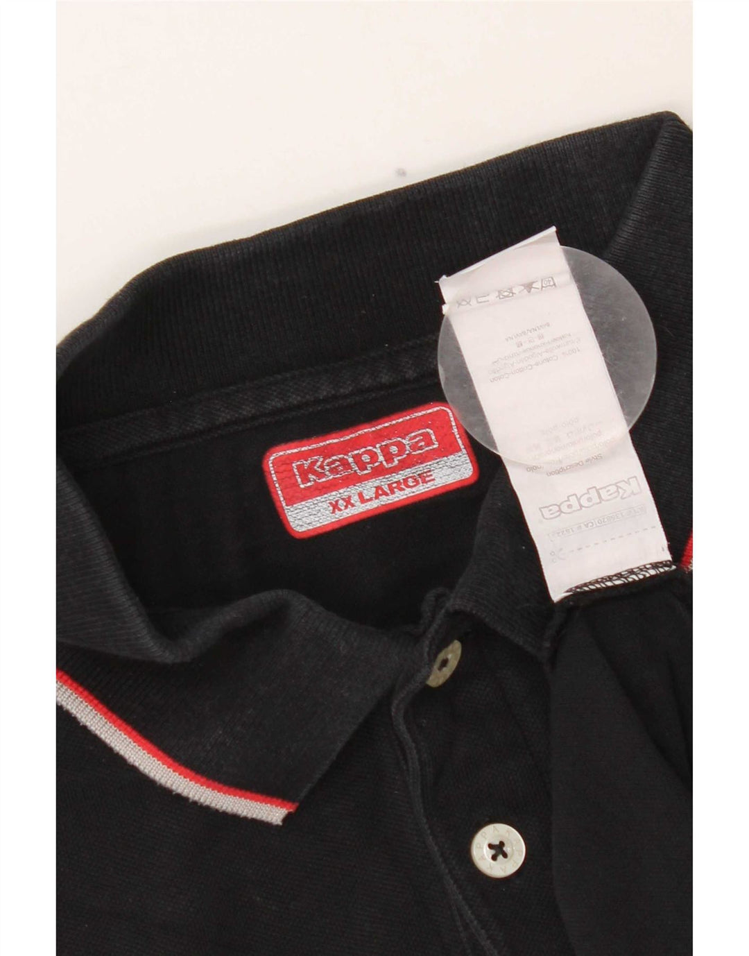 Kappa Mens Polo Shirt 2XL Black Cotton