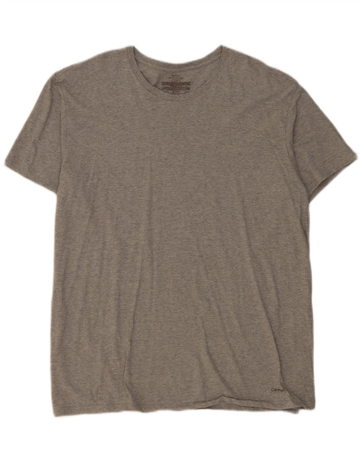 Calvin Klein Mens T-Shirt Top XL Grey Flecked