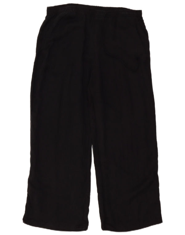 Zara Damen-Hose mit hoher Taille, lockere Passform, XL, W36, L29, Schwarz