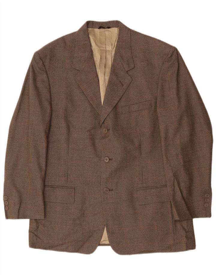 PIERRE CARDIN Herre 3-knaps blazerjakke UK 40 Large Grå Houndstooth