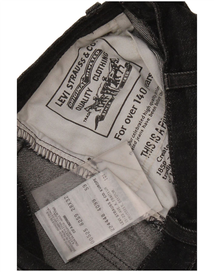 Pantaloncini di jeans 525 LEVI'S da donna W28 cotone nero medio