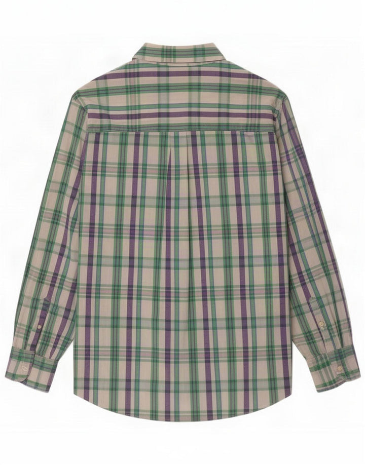 Camicia da uomo Manhattan cotone a quadri verde medio