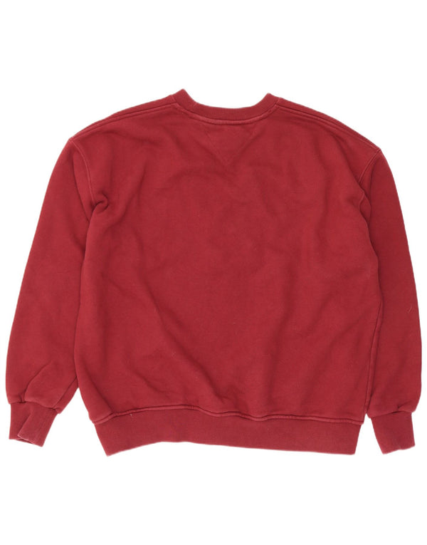 Felpa grafica da uomo Tommy Hilfiger Jumper XL Maroon Cotton