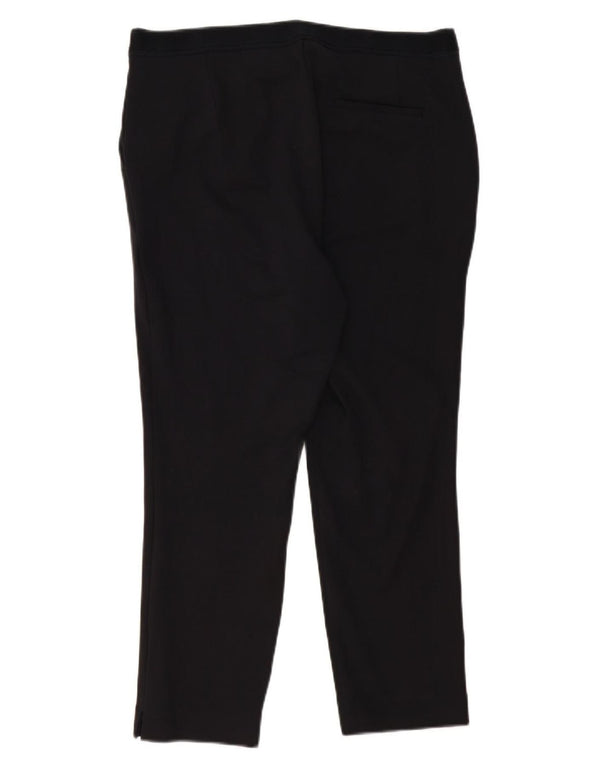 Marks & Spencer Damen Slim Crop Suit Hose UK 16 Large W34 L25 Schwarz