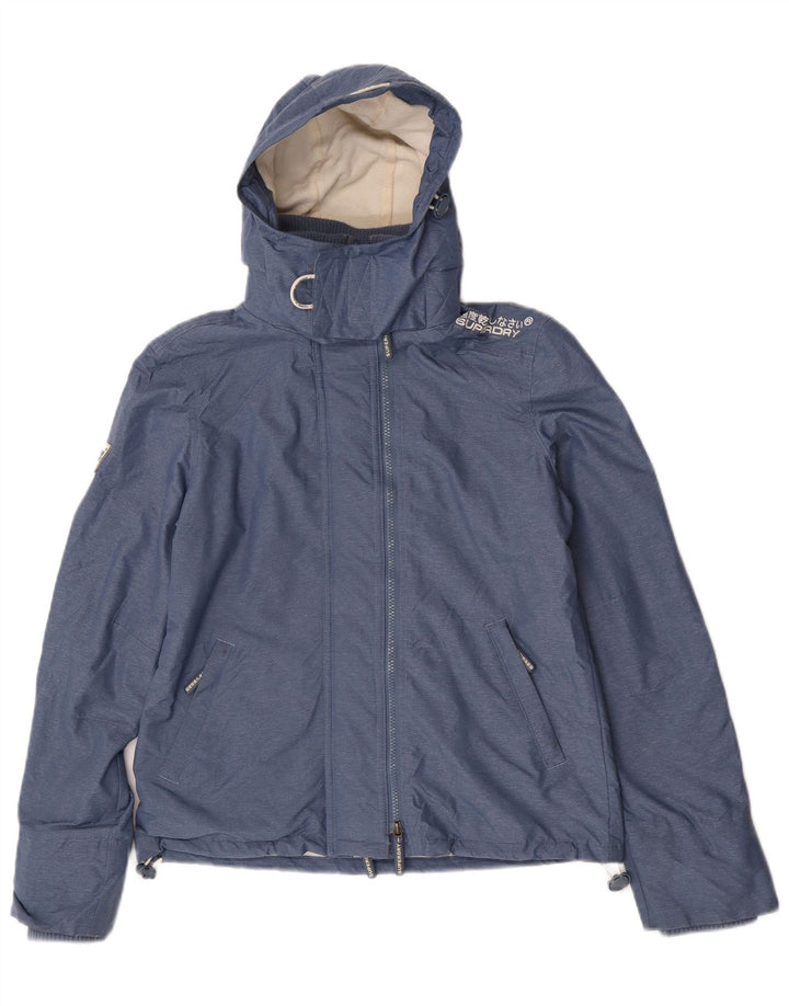 Superdry Veste coupe-vent graphique pour femme UK 14 Bleu moyen