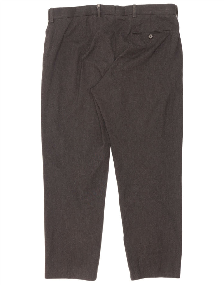 Marks & Spencer Mens Straight Chino Trousers W36 L29 Grey Flecked