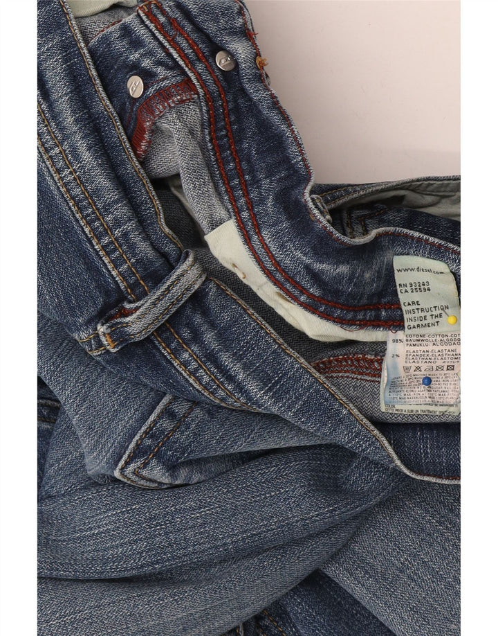 Diesel Mens Straight Jeans W36 L32 Blue Cotton