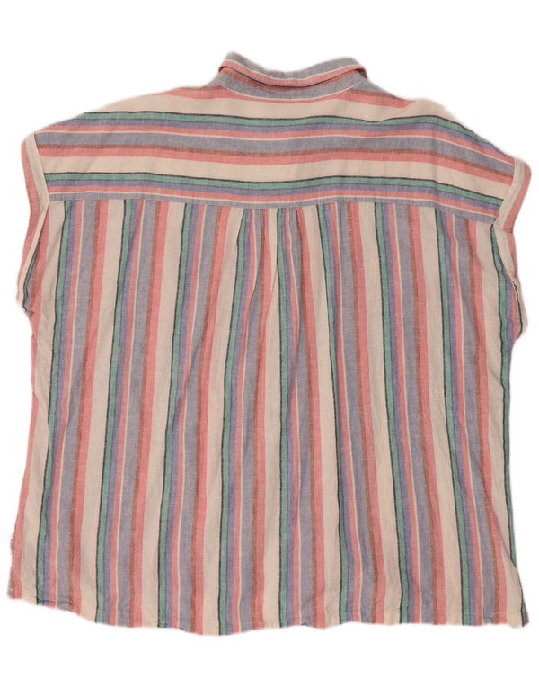 Orvis Womens Sleeveless Shirt Blouse UK 18 XL Multicoloured Striped