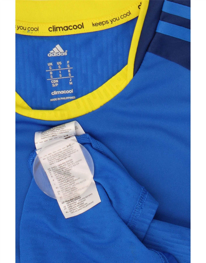 Tricou Adidas Climacool pentru bărbați Top mic, albastru, poliester color bloc