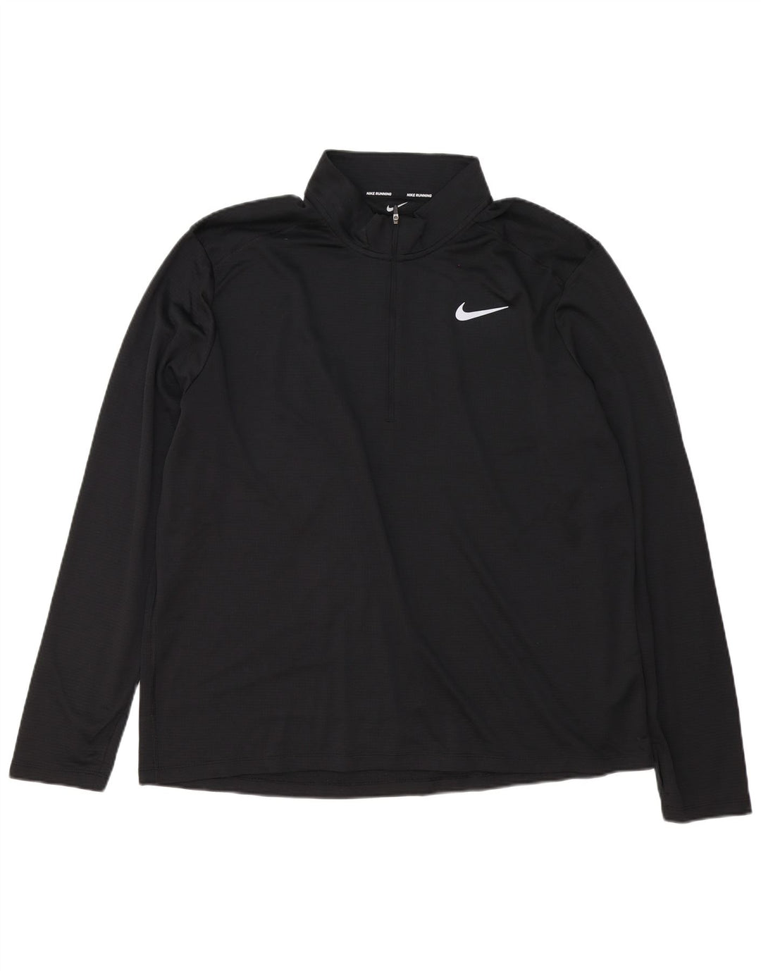 Nike Herren Dri Fit Zip Neck Pullover Trainingsanzug Top 2XL Schwarz Polyester
