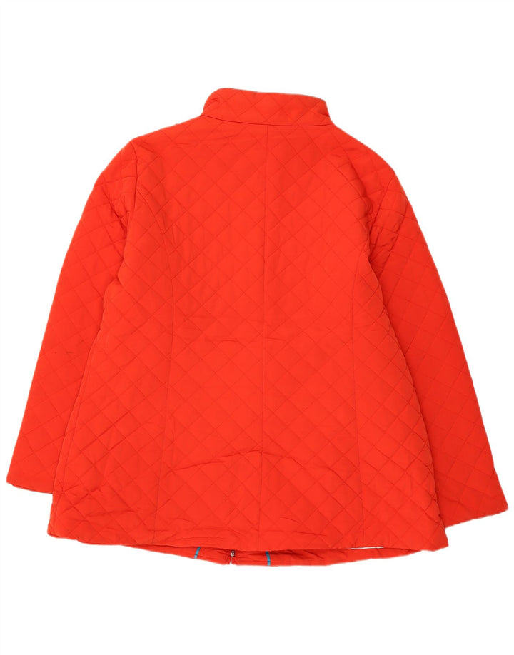 CALVIN KLEIN Womens Quilted Jacket UK 18 XL Red Polyester