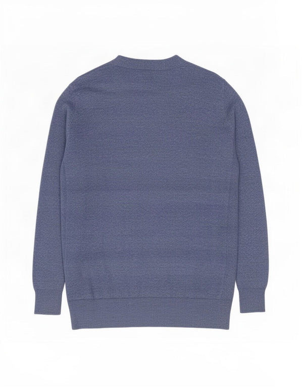 Maglione cardigan aperto da donna Marks & Spencer UK 12 blu medio screziato