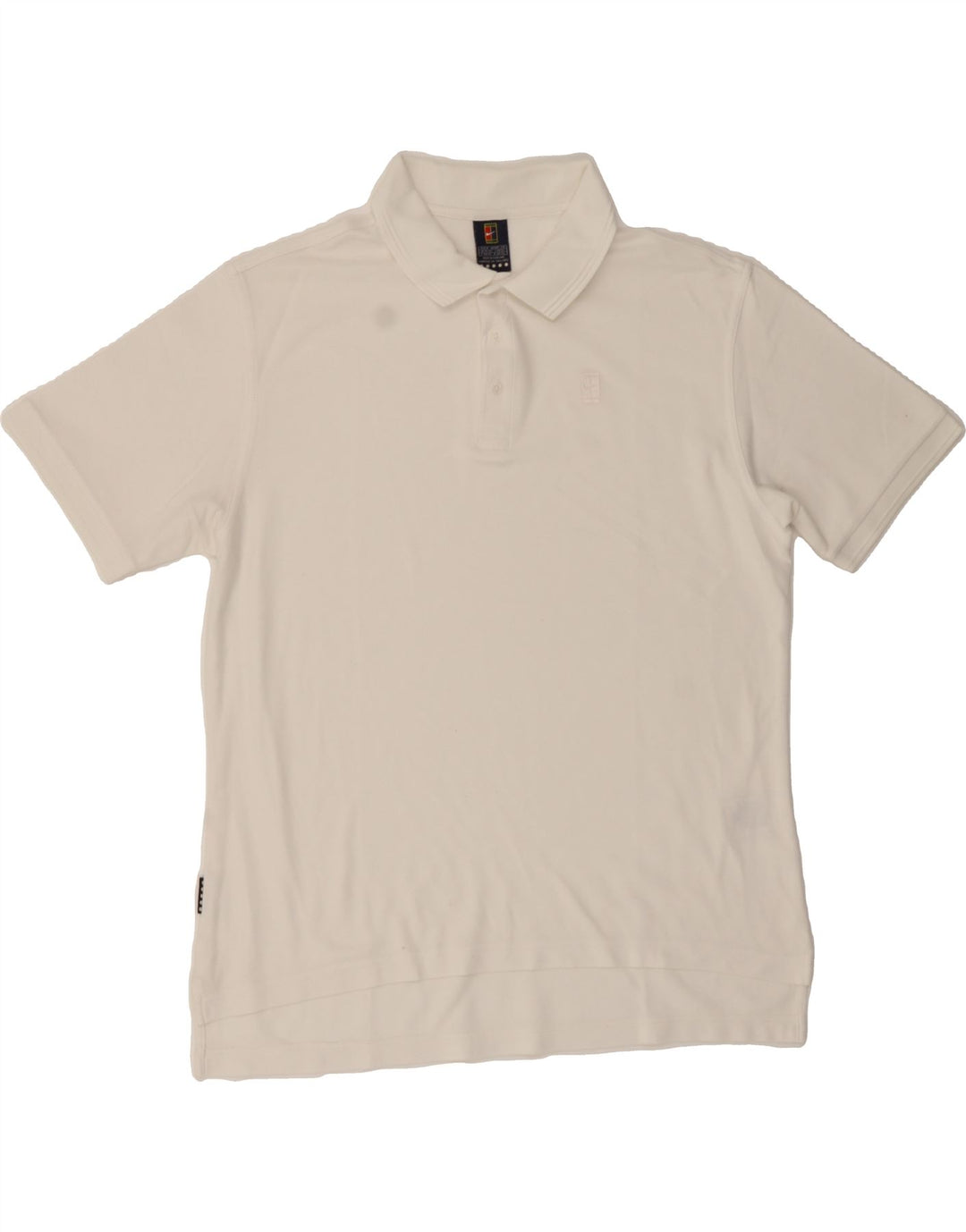 NIKE Mens Polo Shirt UK 39/41 Medium Off White Cotton Vintage Nike and Second-Hand Nike from Messina Hembry 
