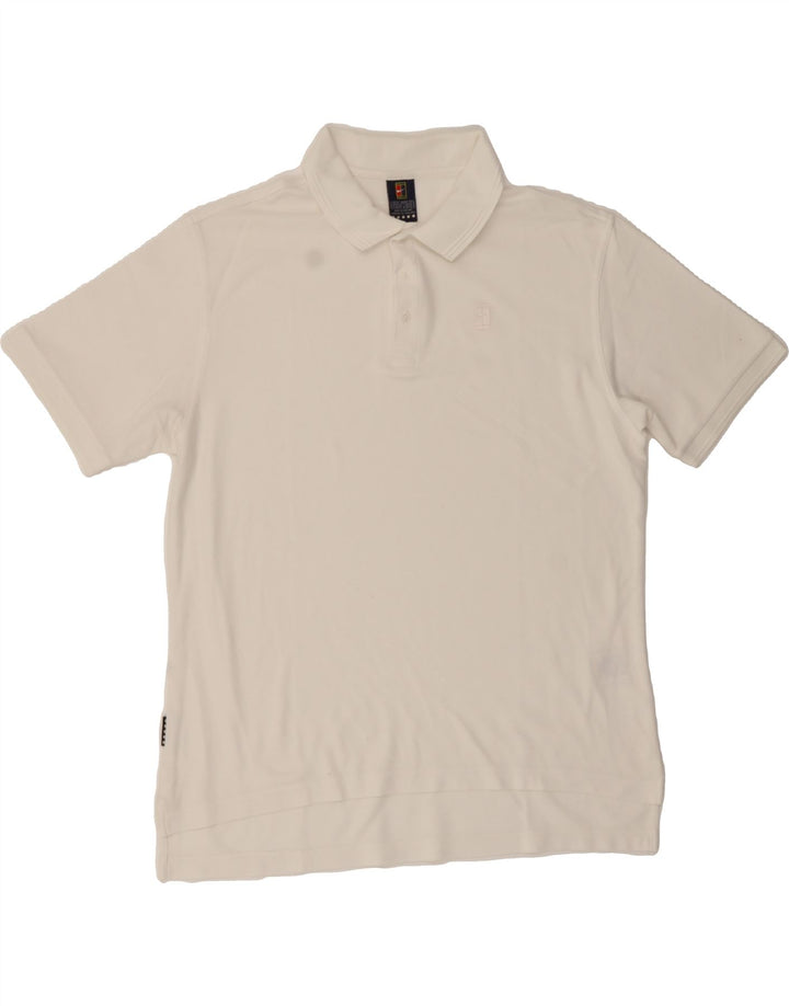 NIKE Mens Polo Shirt UK 39/41 Medium Off White Cotton Vintage Nike and Second-Hand Nike from Messina Hembry 