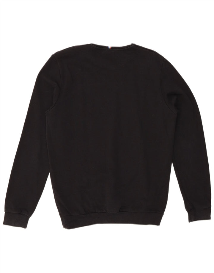 LE COQ SPORTIF Mens Sweatshirt Jumper Medium Black Cotton