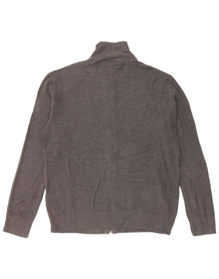 Calvin Klein Jeans Mens Cardigan Sweater Large Grey Cotton