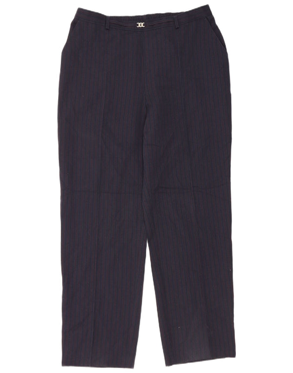 Marks & Spencer Dame fritidsbukser UK 18 XL W34 L29 Marineblå stribet