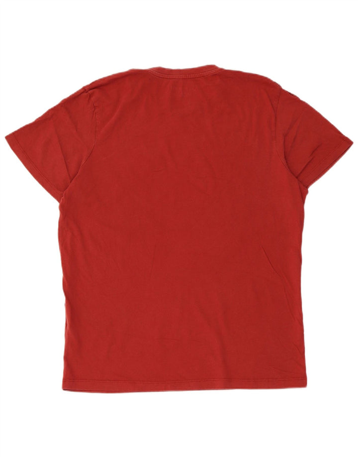 JACK & JONES Herre Regular Fit Grafisk T-shirt Top Medium Rød Bomuld