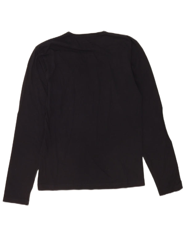 Helly Hansen Mens Graphic Top Manga Larga Pequeño Negro