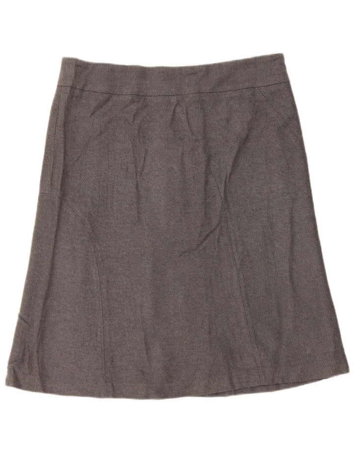 EDDIE BAUER Damen A-Linienrock US 12 Large W32 Graues Acryl