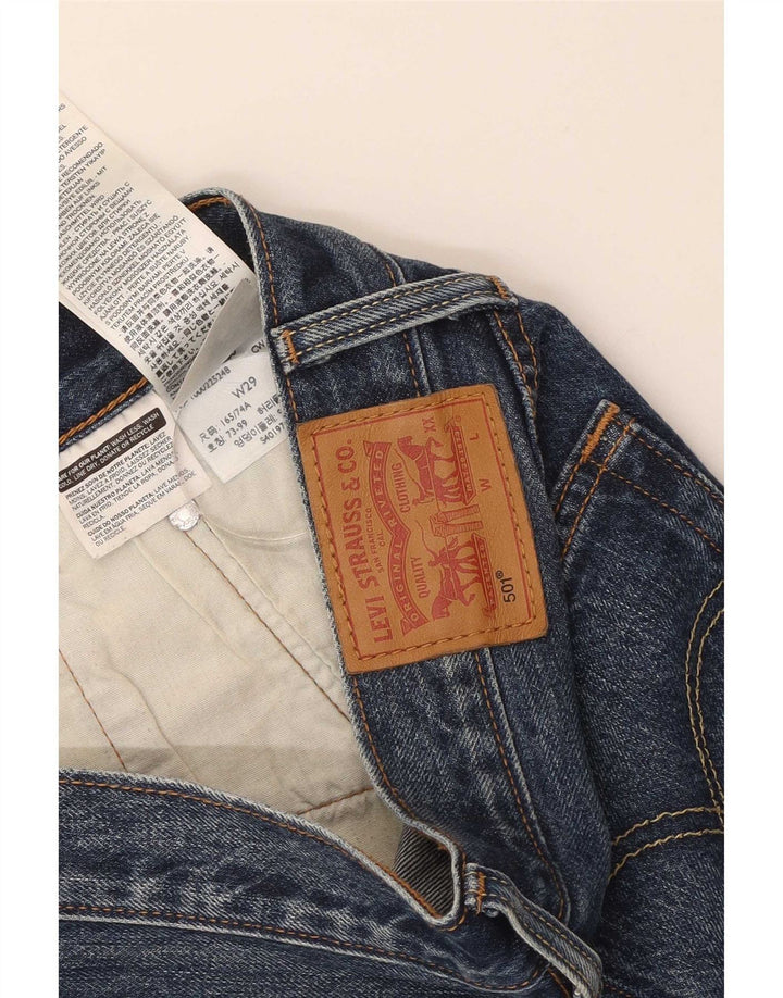 Levi's Dame Denim Hot Pants W29 Medium Blue Cotton
