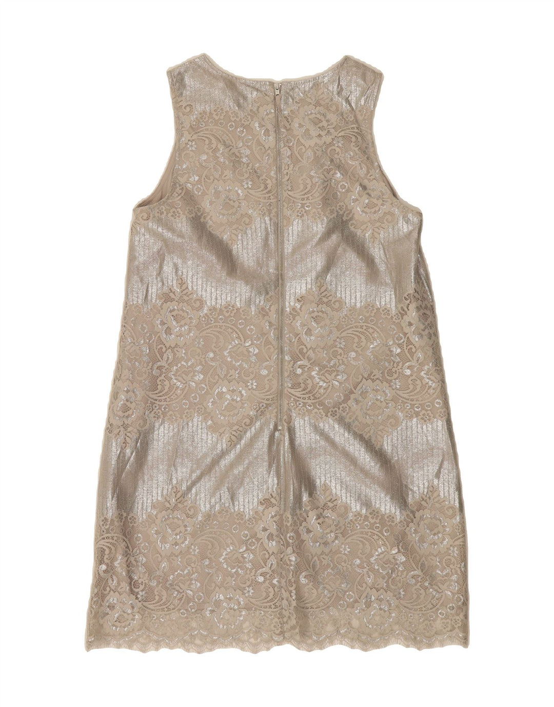 OASIS Womens Sleeveless Shift Dress UK 14 Medium Beige Floral Polyamide Vintage Oasis and Second-Hand Oasis from Messina Hembry 