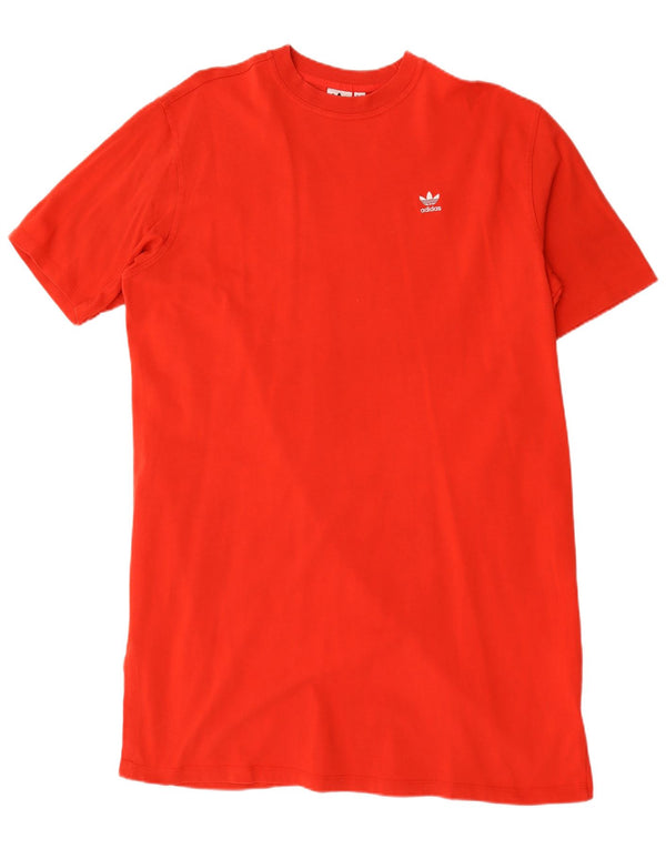 Abito t-shirt oversize con grafica Adidas da donna UK 20 2XL rosso cotone