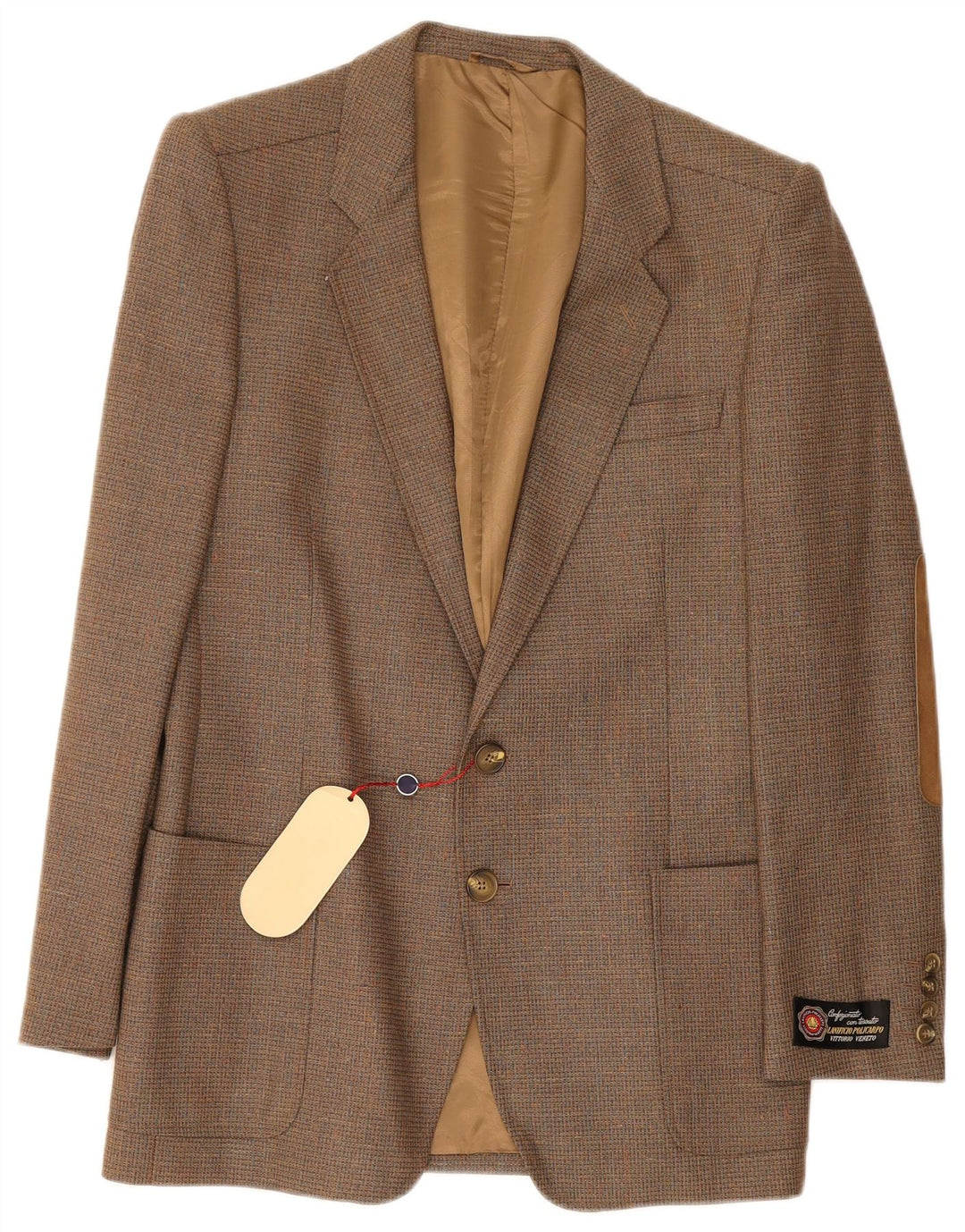 Vittorio Veneto Herre 2-knaps blazerjakke IT 48 Medium Brun Uld