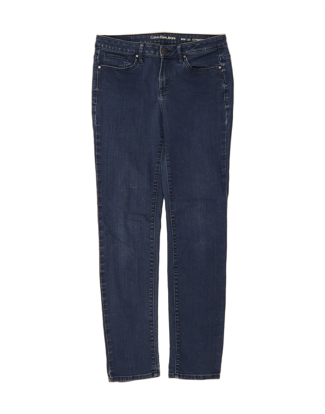 CALVIN KLEIN Womens Slim Jeans W30 L32 Navy Blue Cotton Vintage Calvin Klein and Second-Hand Calvin Klein from Messina Hembry 