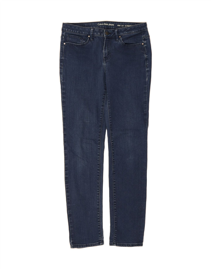 CALVIN KLEIN Womens Slim Jeans W30 L32 Navy Blue Cotton Vintage Calvin Klein and Second-Hand Calvin Klein from Messina Hembry 