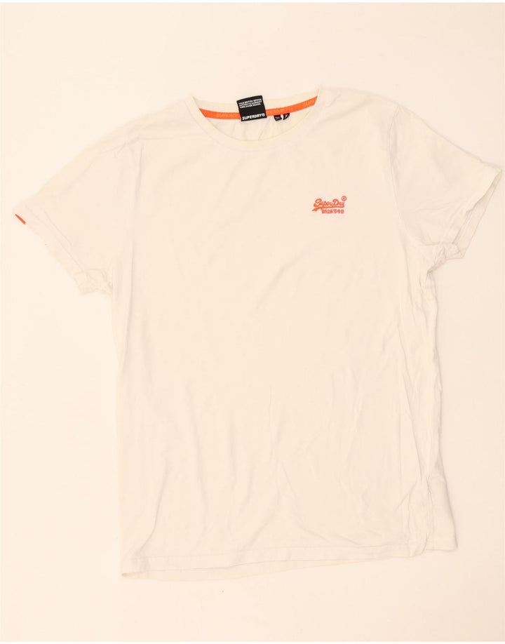 Superdry T-Shirt Homme Top XL Blanc Coton