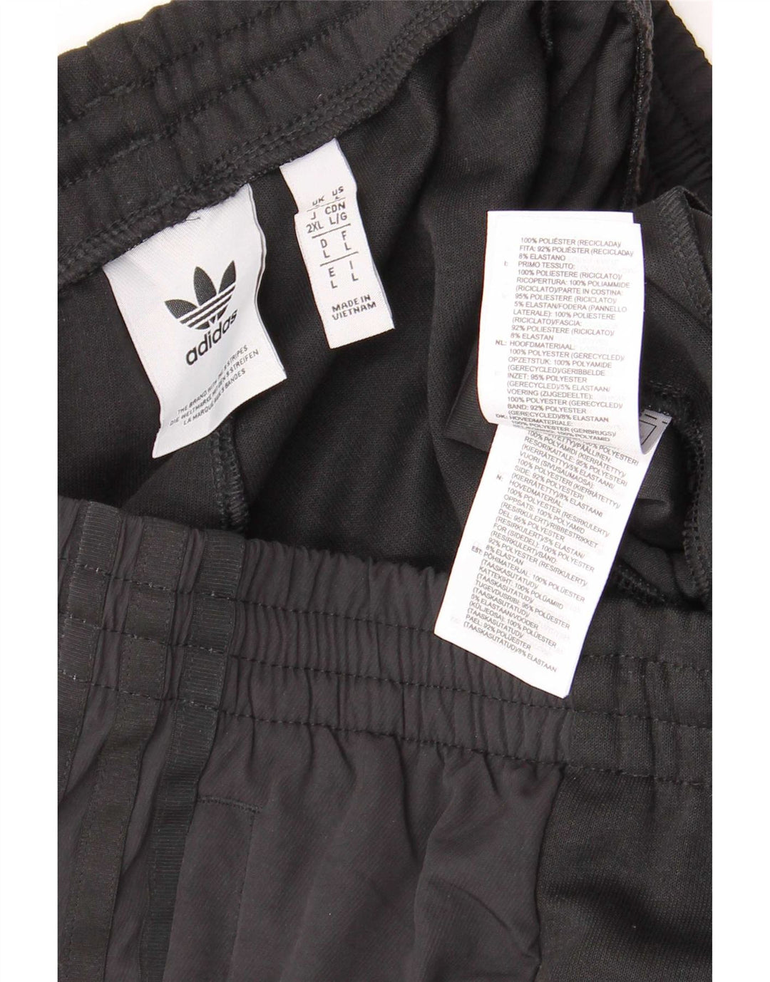 Adidas Mens Tracksuit Trousers Joggers Large Black Colourblock Polyester